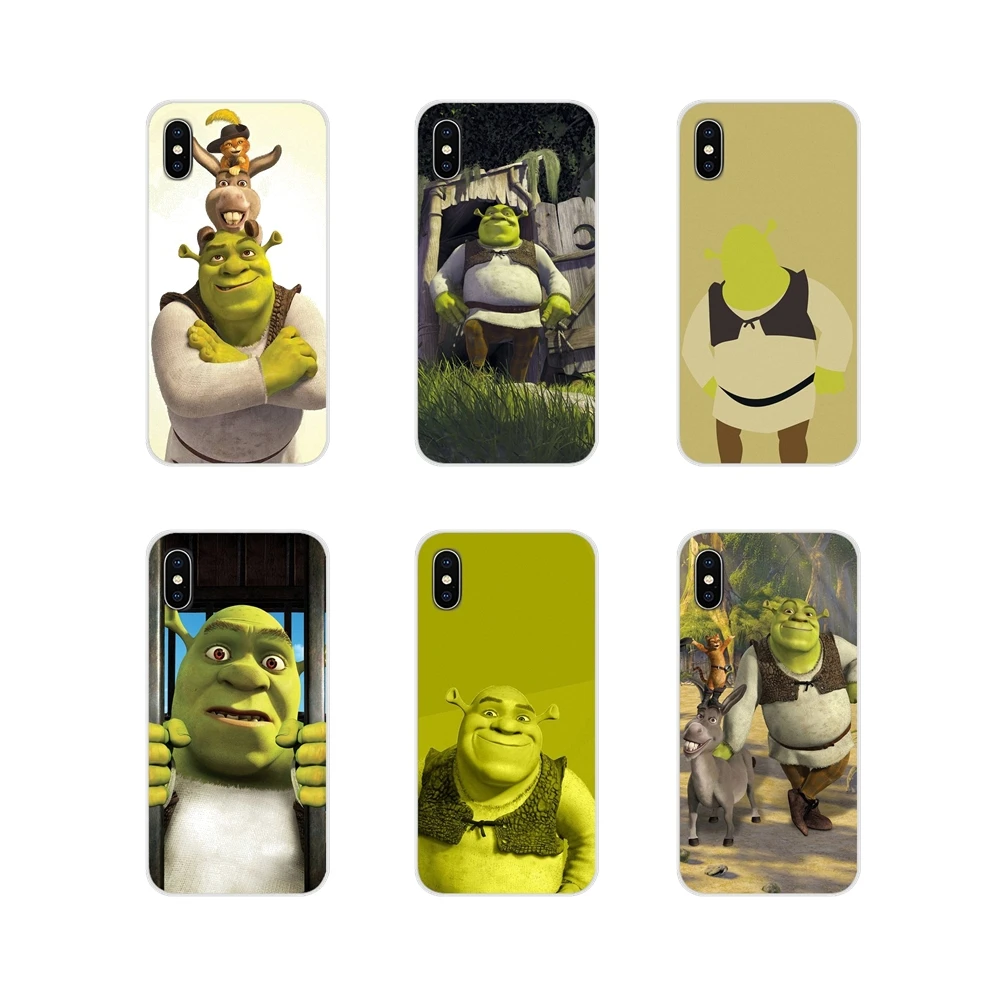 Для Apple IPhone X XR XS MAX 4 4s 5 5S 5C SE 6 6 S 7 8 Plus ipod touch 5 6 Green Shrek аксессуары чехлы для телефонов