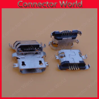 

50pcs/lot micro mini jack socket USB Connector charging port dock plug replacement repair parts female 5 pin for huawei y625