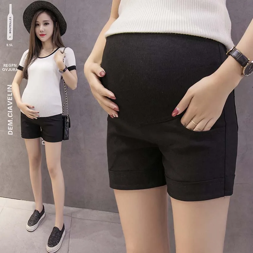 New Summer Flower Shorts For Maternity Ultra Thin Hot Pants For Pregnant Women