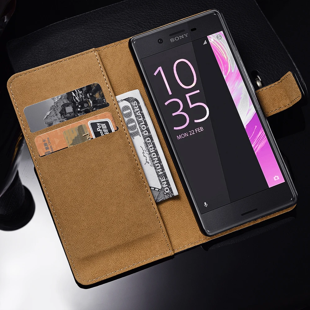 

TOMKAS Flip Leather Case for SONY Xperia XA Z4 Compact XZ Premium Wallet Back Cover Case for Sony Xperia Z2 Compact Z5 E4G