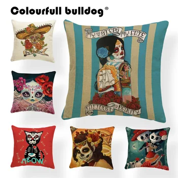 

Flower Cushion Cover Pillow Case Rudder Animal Pillow Cushion Ethnic Lounge Starry Sky Love Throw Pillow Cases Peony 45Cm Cotton