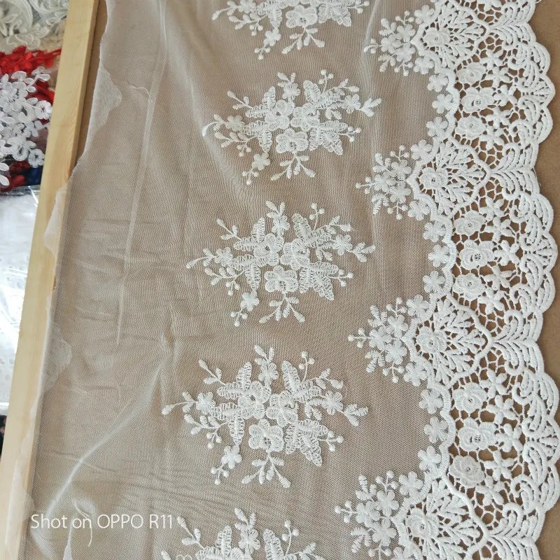 Mesh Embroidered Water-souble Holow-out Lace Fabric Handmade DIY Sewing Clothes Lace Trim Accessories