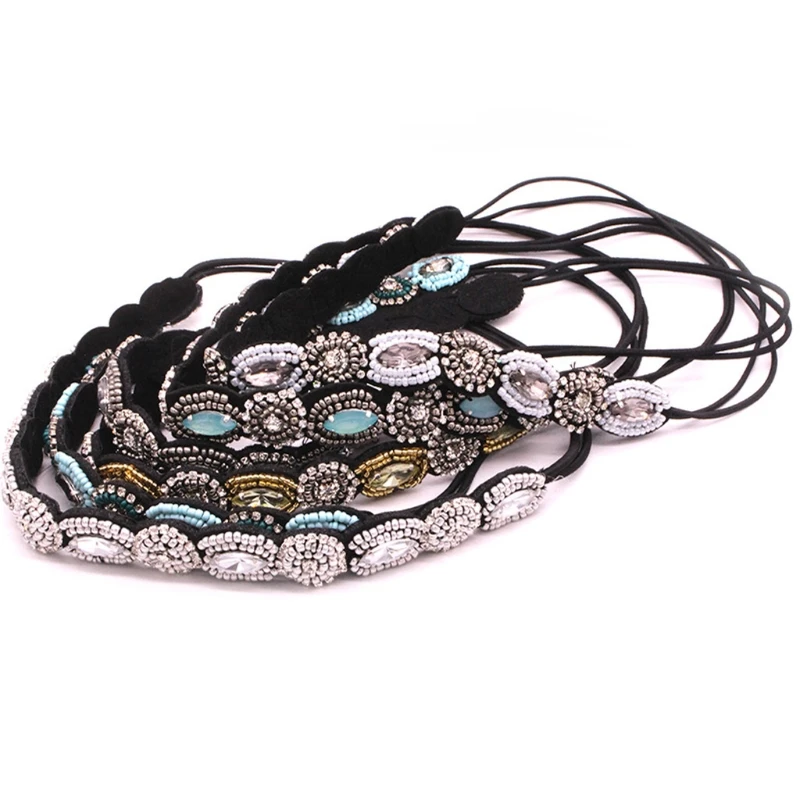 

Women's Crochet Elastic Twist Headbands Bow Turban Headband Headwrap Bandage Girls Headwear Headdress Hair Ornaments W715