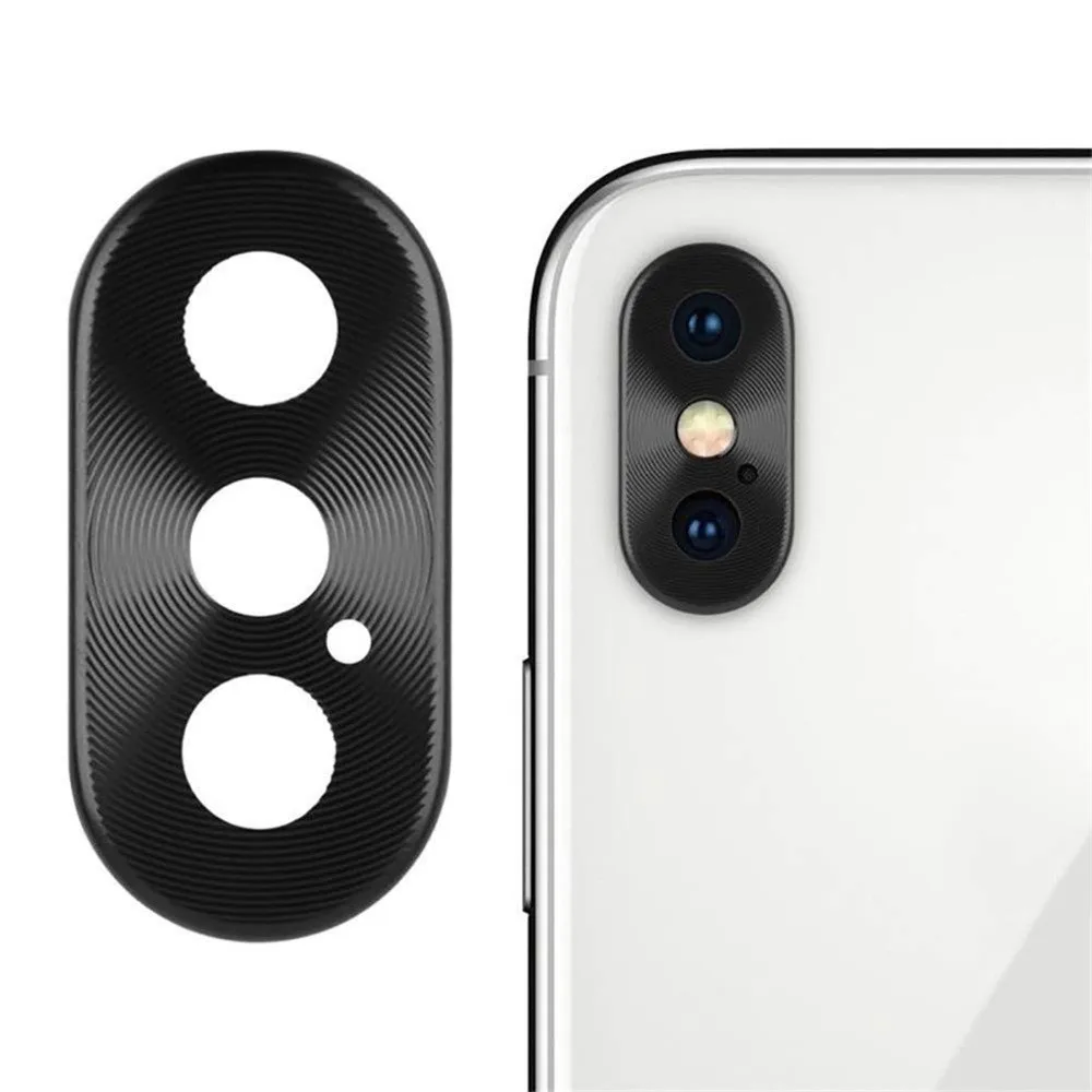

For iPhone XS Max/XS/X Rear Back Camera Metal Protector Protective Case Rin Mini camera lens protection for safety novelty
