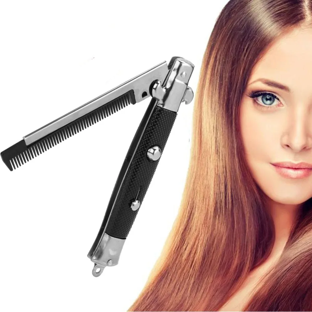 

BellyLady Foldable Comb Stainless Steel Combs Unisex Brushes Hairdressing Styling Tool