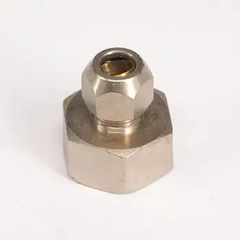 

LOT 2 1/2" BSP Female Nikel Plated Brass 8mm OD Tube Compression Union fitting