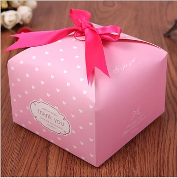 

Free shipping pink and blue wave dot wedding chocolate box ,100 pcs/lot , SS104-3