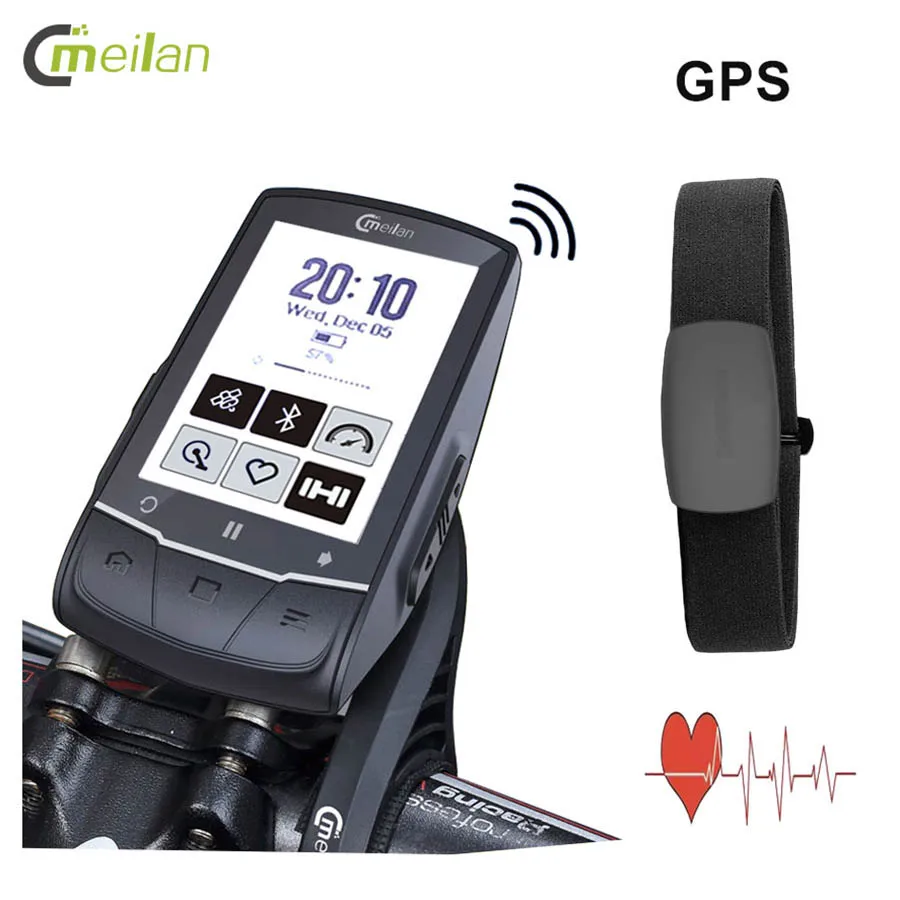 GPS Bike navigation Bicycle Computer 2.6 inch Speedometer Wireless Cycling Computer Support