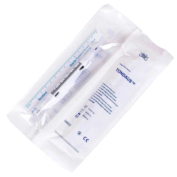 1pcs Tattoo Skin Marker Piercing Marking Pen for Eyebrow Tattoo Scribe Tool Supply Surgical Double Heads Point Marking 1mm 0.5mm