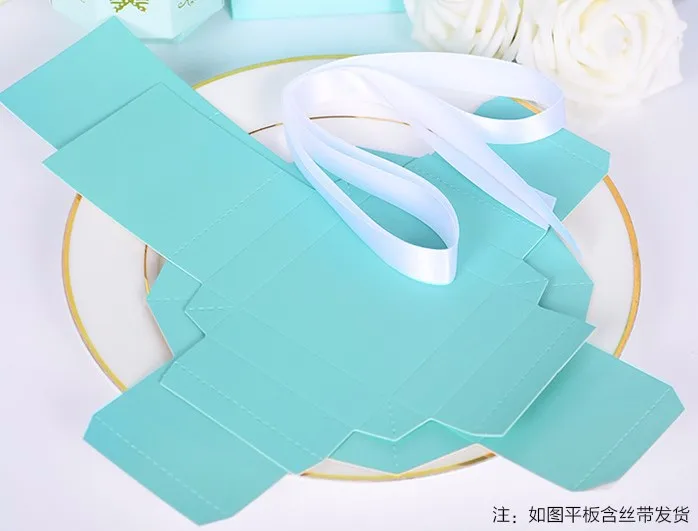 30pcs/lot Blue Candy Box Wedding Favor Boxes Blue Theme Wedding Favors