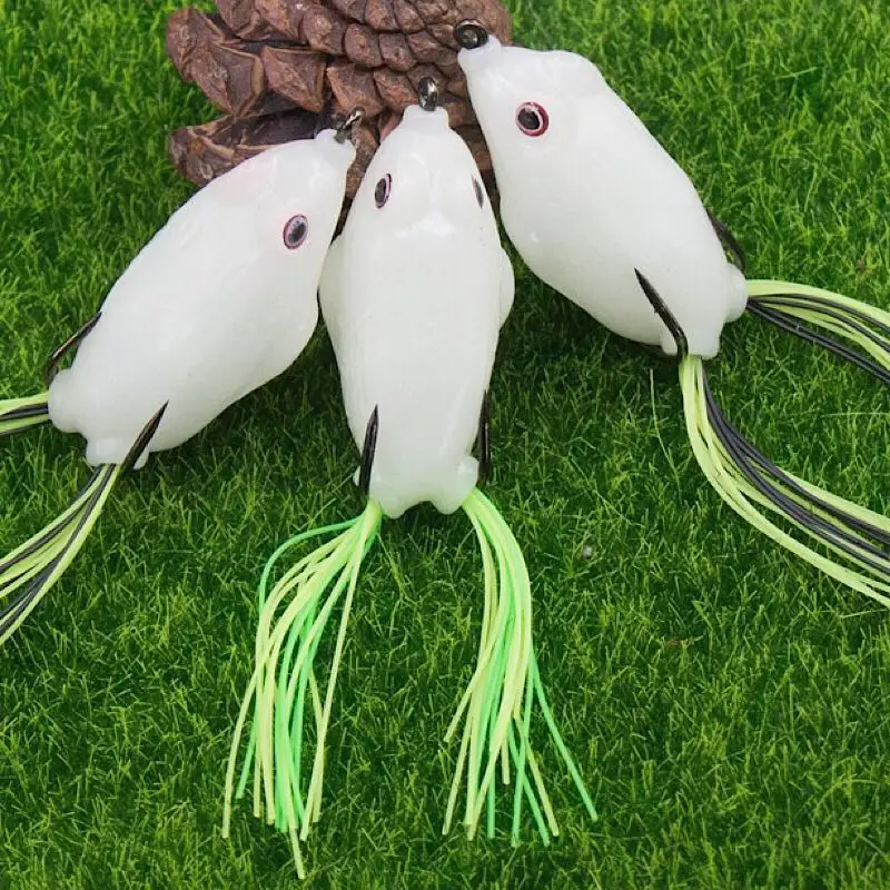 

Soft frog Luminous 5.5cm 14g cheap price on stock fishing lure rubber frog toy top fishing lure to fish temnepation soft lure