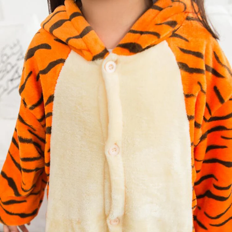 Kid Tiger cosplay Kigurumi/комбинезон для детей с героями мультфильмов, аниме-комбинезон, костюм для девочек и мальчиков, маскировка животных, одежда для сна, пижамы, цельные