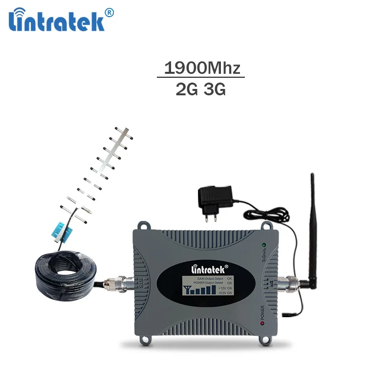 Lintratek 3G umts 1900 Mhz celullar مكرر إشارة 65dB 3G الهاتف المحمول إشارة الداعم GSM 1900 المحمول مكبر للصوت مع كامل كيت #8.7 Lintratek 3G umts 1900 Mhz celullar مكرر إشارة 65dB 3G الهاتف المحمول إشارة الداعم GSM 1900 المحمول مكبر للصوت مع كامل كيت #8.7