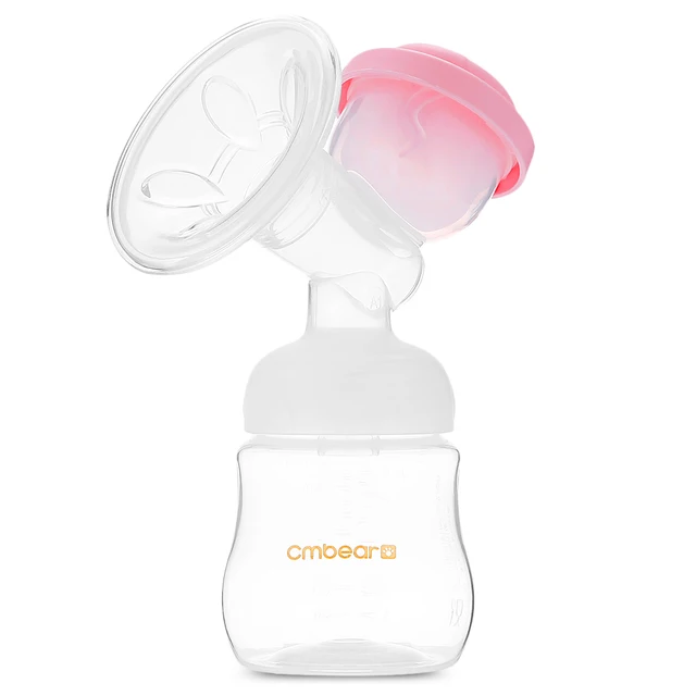 Cmbear Electric Breast Pump USB BPA Free With Milk Bottle Baby Breastfeeding Powerful Breast Pumps For Baby Breast Milk Feeding