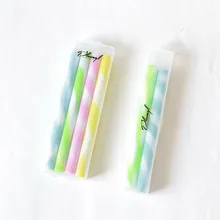 Силиконовая трубочка для напитков с ящик для хранения из пвх упаковка Управление по санитарному надзору за качеством пищевых продуктов и медикаментов для детей питьевой соломы с 1 кисть для ПК для вторичной переработки питьевой соломы plumyl