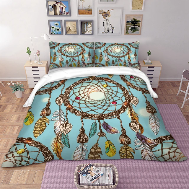 Feather Wind Bell Bedding Set Sing Double Queen King Super Twin Feather Wind Bell Bedding Set Sing Double Queen King Super Twin Full Duvet