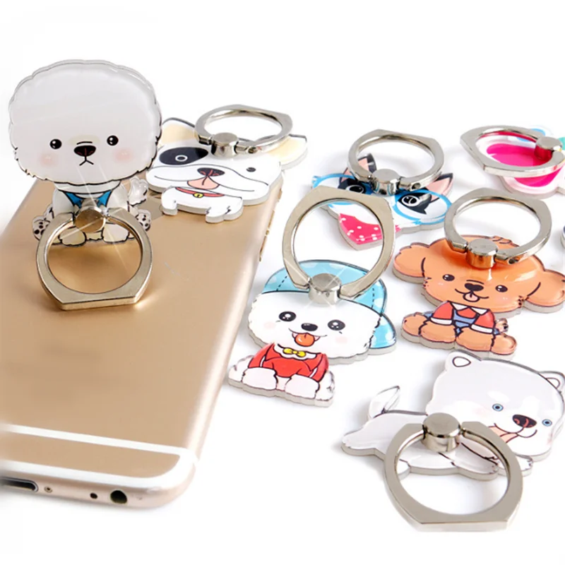 Uvr Dog Paw Mobile Phone Stand Holder Husky Dog Finger Ring Mobile Smartphone Holder Stand For