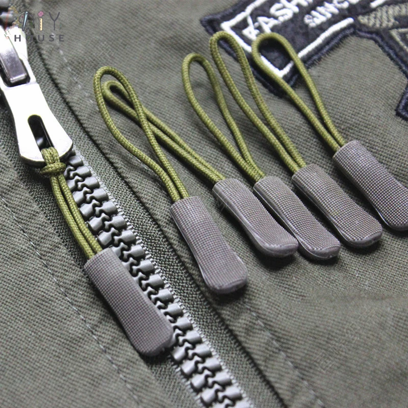 80pcs Color Cord Zipper Pulls Sportswear Backpack Sewing