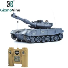 GizmoVine RC Battle Tank Cannon & Emmagee M2A Tiger Remote Control Tank 9CH Infrared 1/20 Rc Tank Remote toys for Children