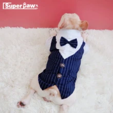 Formal Dog Clothes Wedding Pet Suit Costume Pets Tuxedo Clothes For Small Medium Dogs Pug French Bulldog Bow Tie Clothes NNC01 ishowtienda baby boys clothes set formal party christening wedding tuxedo bow tie long sleeve gentry splice costume for kids