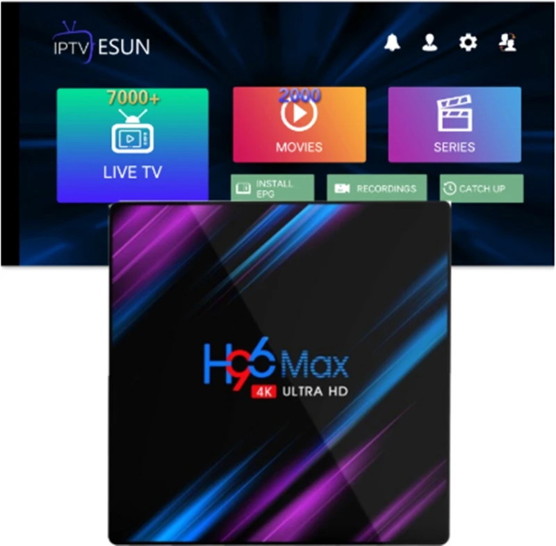 

H96 MAX 4G64G Best Stable IPTV Spain M3U Live IPTV Portugal France 1 Year IPTV Subscription Free VOD for Enigma2 Android Box