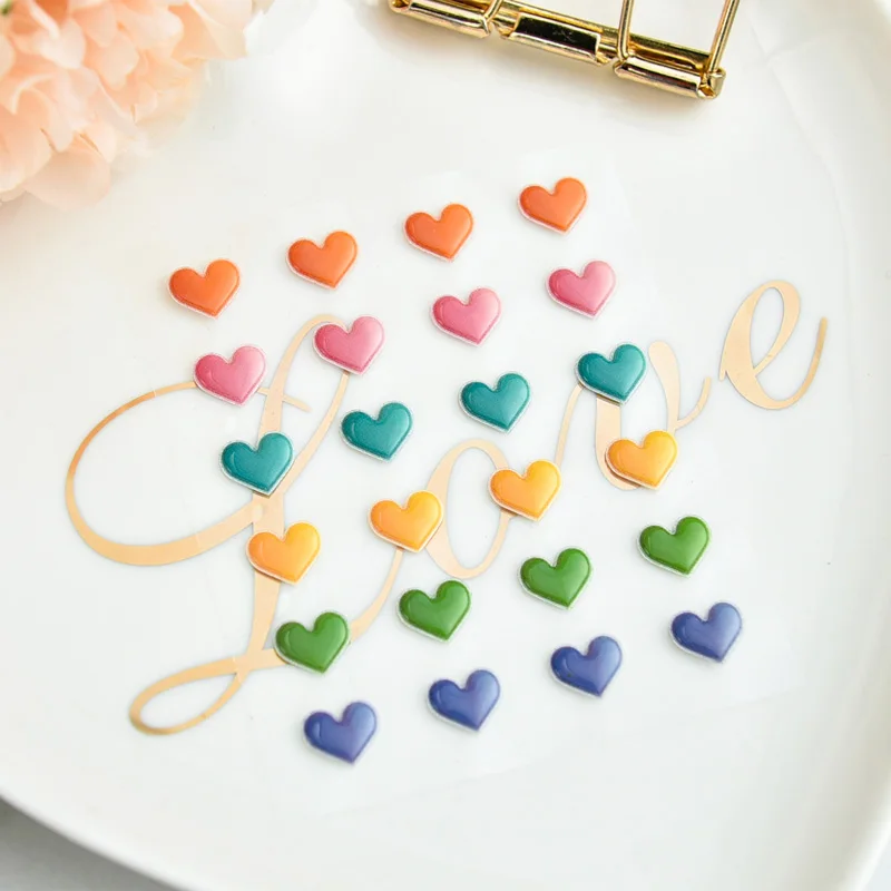 KSCRAFT Colorful Heart Puffy stickers for Scrapbooking DIY Projects