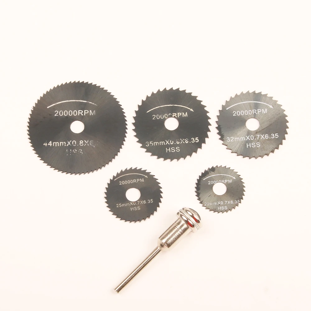 

6pcs/set Metal HSS Circular Saw Blade High Speed Steel Woodworking Cutting Discs For Rotary Tool Durable Quality LUBAN