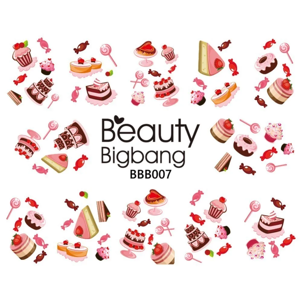 BeautyBigBang 1 лист наклейки для нейл-арта s наклейки Дизайн тропический Фламинго лист ананаса украшение для нейл-арта стикер - Цвет: 7