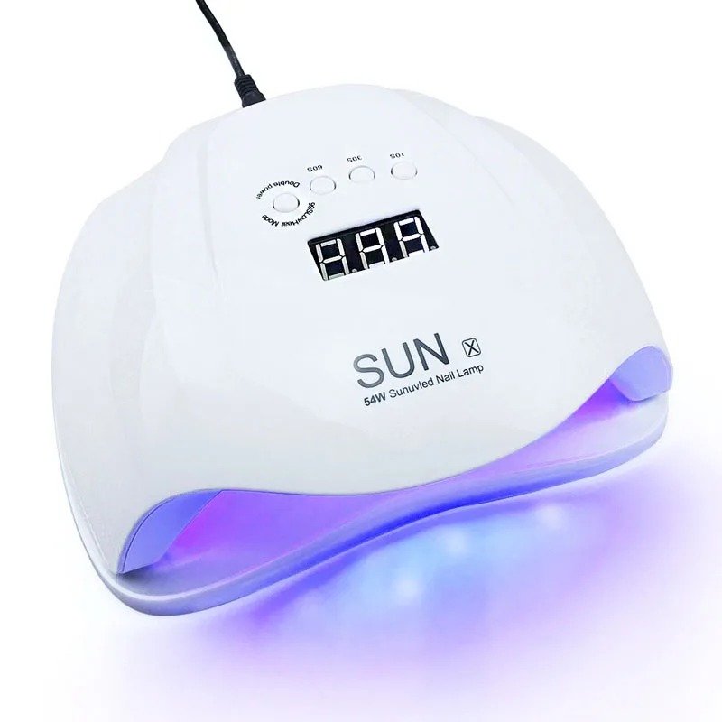 

SUN X 54W Lamp Nails Dryer For UV LED Gel Lamp For Manicure Drying Nail Polish LCD Display Lamp for Nail Dryer Manicure Machine