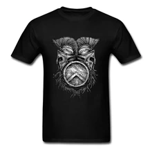 Spartan Helmets And Shield T Shirt Custom Short Sleeve Hip Hop Funko Pop Cotton Crewneck Big Size T Shirts Fitness Men