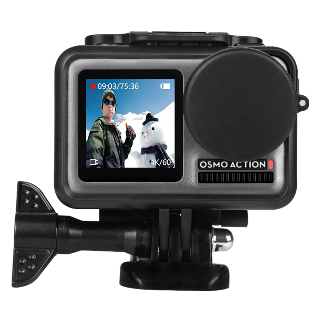 Round Silicone Durable Anti Scratch Protective Case Guard Practical Portable Lens Cap Cover Sports Camera For DJI Osmo Action-6