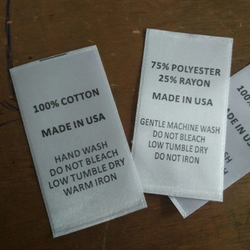100 шт. сатиновые ярлыки для ухода за ребенком Сделано в США|wash label|care labelsstock care labels |