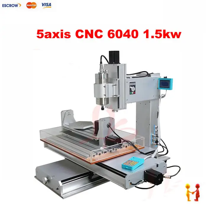 

5 axis cnc router 6040 with high performance mini cnc milling machine 1.5kw spindle for Wood metal aluminum Bronze