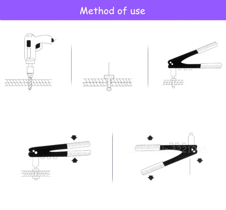 Ручной клепальный набор, гайки, клепальные пистолеты, двойная ручка, экономия труда, глухая заклепка, пистолет, поддержка, алюминий/нержавеющая сталь/сталь, гвоздь