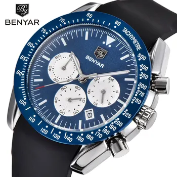 

BENYAR 2020 NEW Fashion Brand Watch Waterproof Quartz Male Watch Silicone Watch Band Sports Watches Man Clock Relogio Masculino