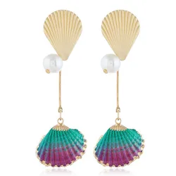Brinco States Trendy Figure Cross-border Hot Style Earrings New Ocean Beach Is A Pearl Shell 2019 Fashion Jewelry Manufacturers Brinco States Trendy Figure Cross-border Hot Style Earrings New Ocean Beach Is A Pearl Shell 2019 Fashion Jewelry Manufacturers