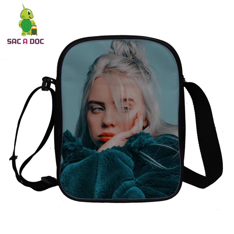 

Billie Eilish Prints Girls Handbag for Women Flap Mini Messenger Bags Small Crossbody Bag Shoulder Bag for Men Kids Travel Bags