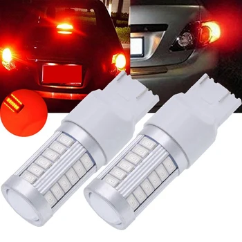 

7443, T20 Led Bulbs Red 900 Lumens Super Bright Turn Signals Light Brake Stop Parking Light Back Up Reverse Light Tail Light B