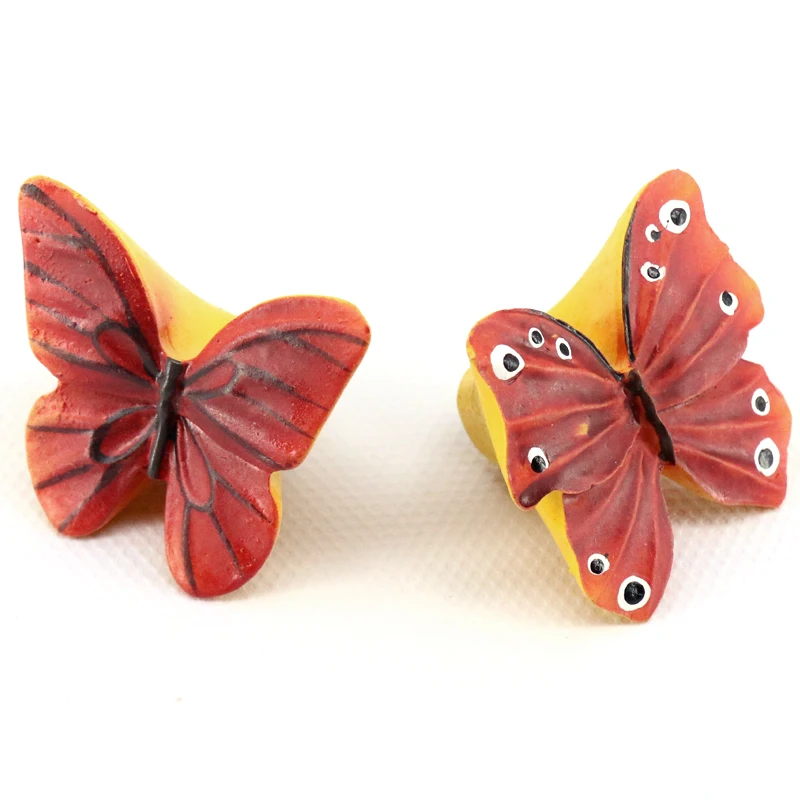 

One Piece Resin Butterfly Kids Children Room Drawer Pulls Knobs Cabinet Handles Knob Furniture Hardware With Screw