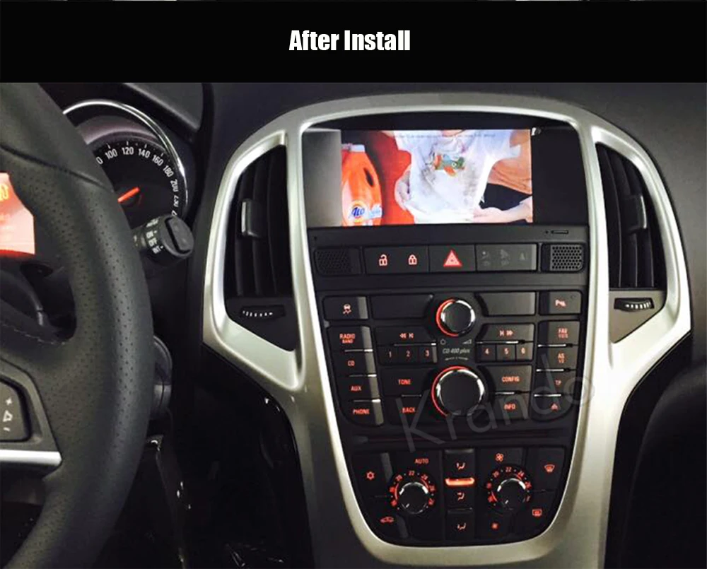 Discount Krando 7" Android 8.0 car  audio radio navigation multimedia system for Opel Astra J 2010-2013 gps player bluetooth WIFI 3G DAB+ 5