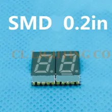 SMD 0,2 дюйма цифровая трубка общий анод 2 бит 7 сегмент 0," 0.2in красный/зеленый/синий светодиодный пластиковый дисплей металл(Nixie трубка