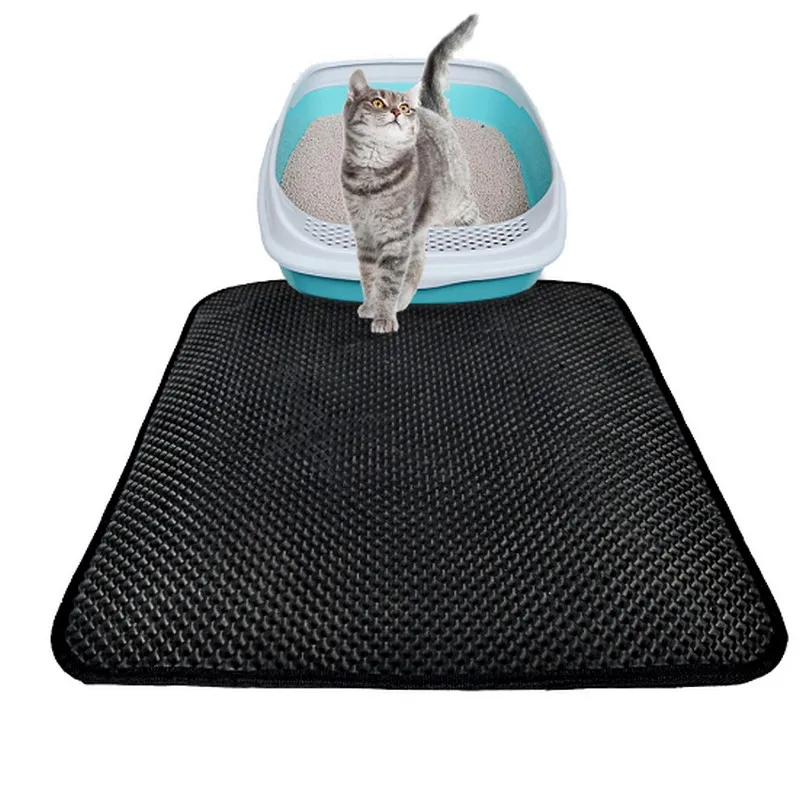 

Double-Layer Honeycomb Cat Litter Mats Trapper Mat Non-toxic EVA Mat with Waterproof Bottom Layer Cat Litter Mats