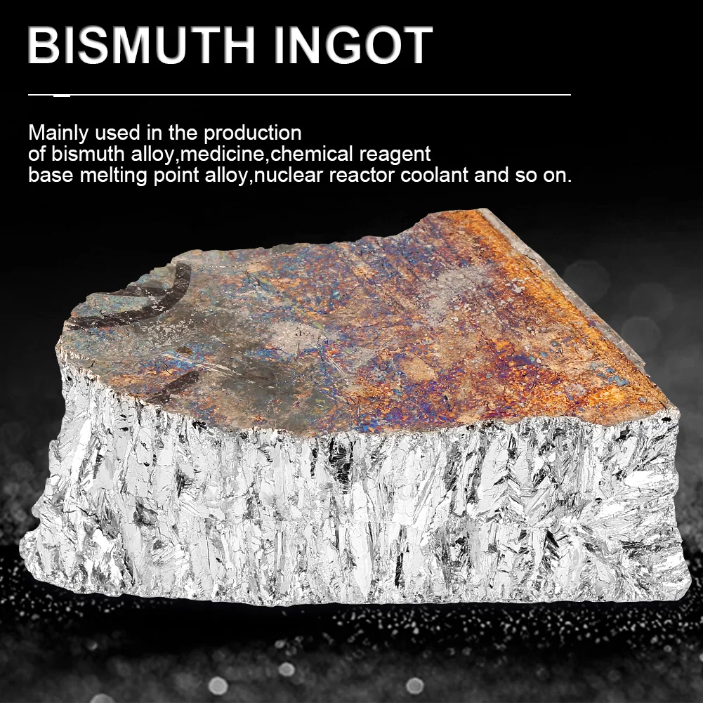 100g Bismuth Metal Ingot Chunk 99.99/% Pure Crystals Geodes For Bismuth Crystals