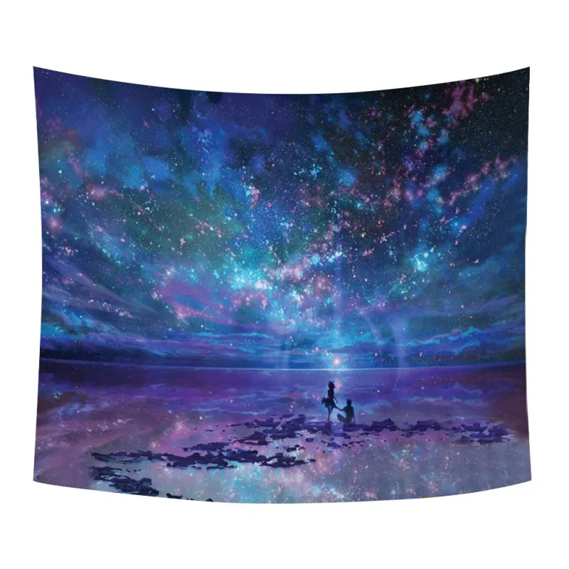 Гобелен со звездами Вселенная напечатанный гобелен полиэстер ткань настенный Декор Фреска Пляжное Полотенце покрывало одеяло для пикника - Цвет: 1
