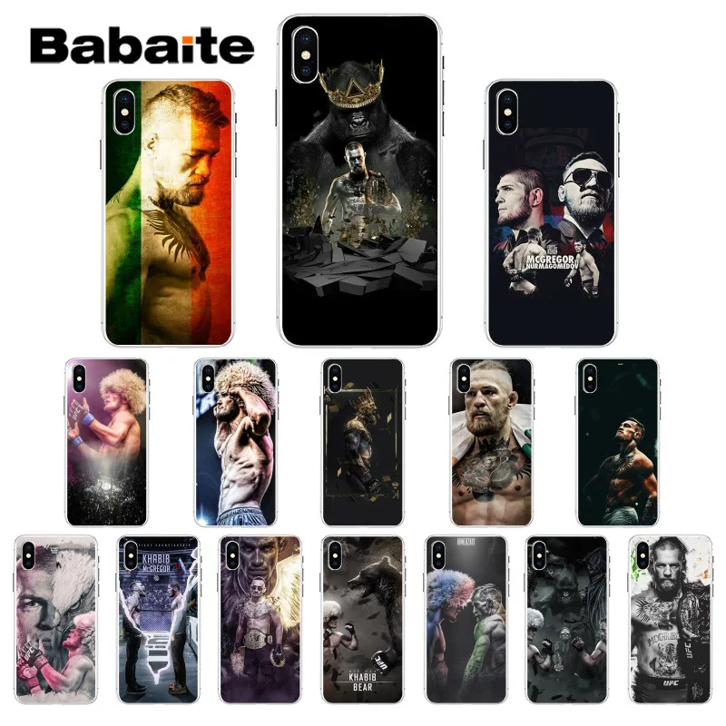 

Babaite UFC Conor McGregor khabib nurmagomedov TPU Soft Silicone Phone Case Cover for iPhone 7 8 6 6S Plus X XS MAX 5 5S SE XR