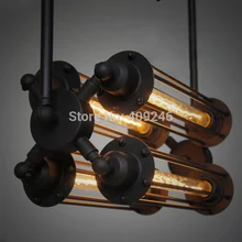 Negro LOFT Industrial Americana Vintage 4 cabezas raro Edison grande colgante lámpara T300 E27 lámpara de techo del bulbo para café bar