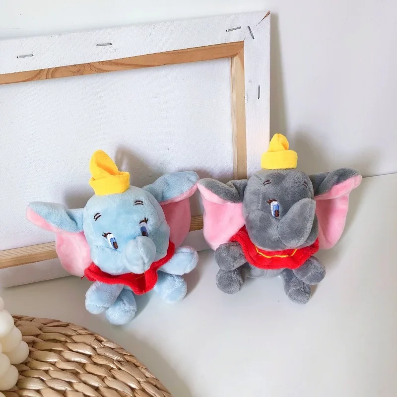 12 см Подвеска Dumbo Peluche, Мультяшные мягкие животные, игрушечные Слоны, плюшевые игрушки для детей, детская сумка для девочек, брелок для ключей