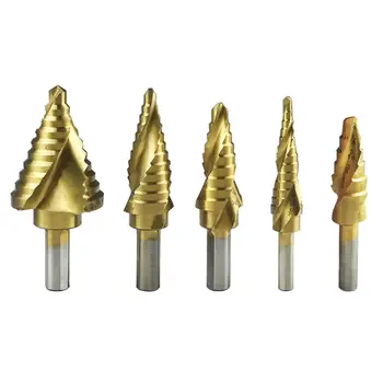 

5pcs Hss Cobalt Multiple Hole 50 Sizes Step Drill Bit Set with Aluminum Case