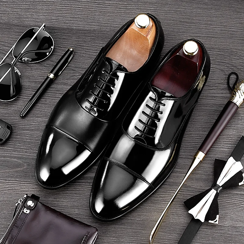 

MYCORON Pointed Toe Men Leather Boots Custom Brand Designer Genuine Leather Men Dress Shoe Black Suit Footwear Schuhe Herren