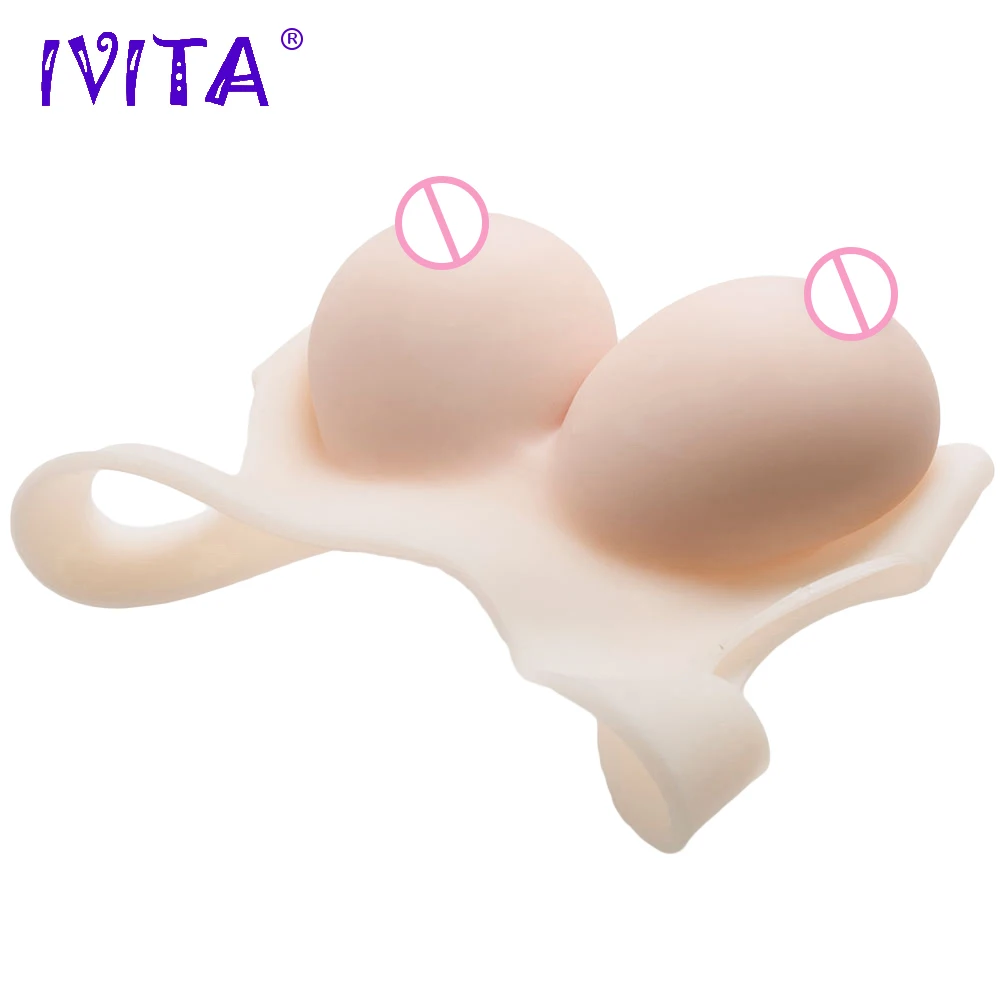 IVITA 2400g Realistic White Silicone Breast Forms False Fake Boobs Shemale Transgender Crossdresser Drag Queen Transvestite